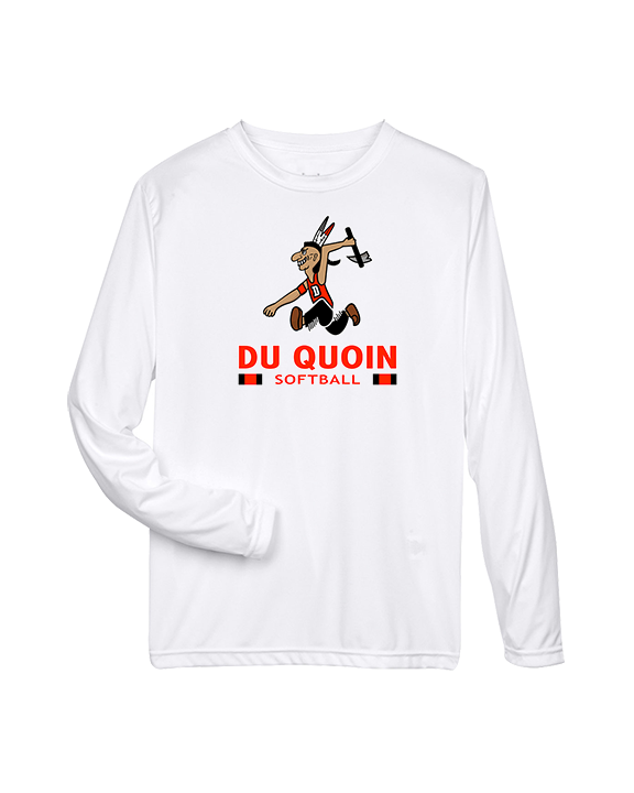 Du Quoin HS Softball Stacked - Performance Longsleeve