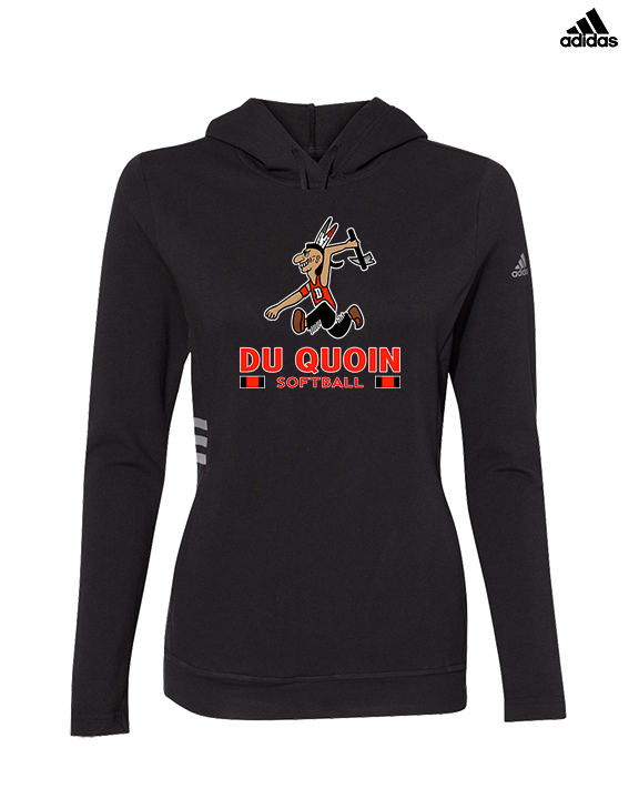 Du Quoin HS Softball Stacked - Womens Adidas Hoodie