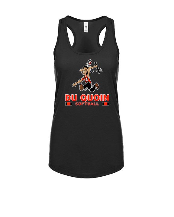 Du Quoin HS Softball Stacked - Womens Tank Top