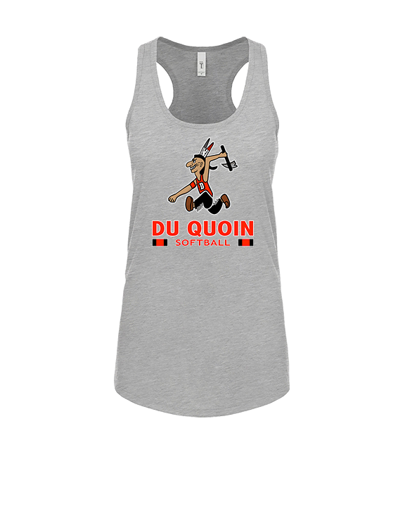 Du Quoin HS Softball Stacked - Womens Tank Top