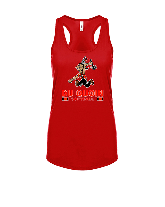 Du Quoin HS Softball Stacked - Womens Tank Top