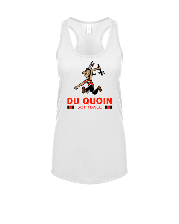 Du Quoin HS Softball Stacked - Womens Tank Top
