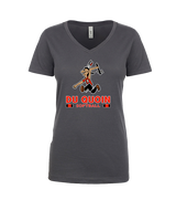 Du Quoin HS Softball Stacked - Womens Vneck
