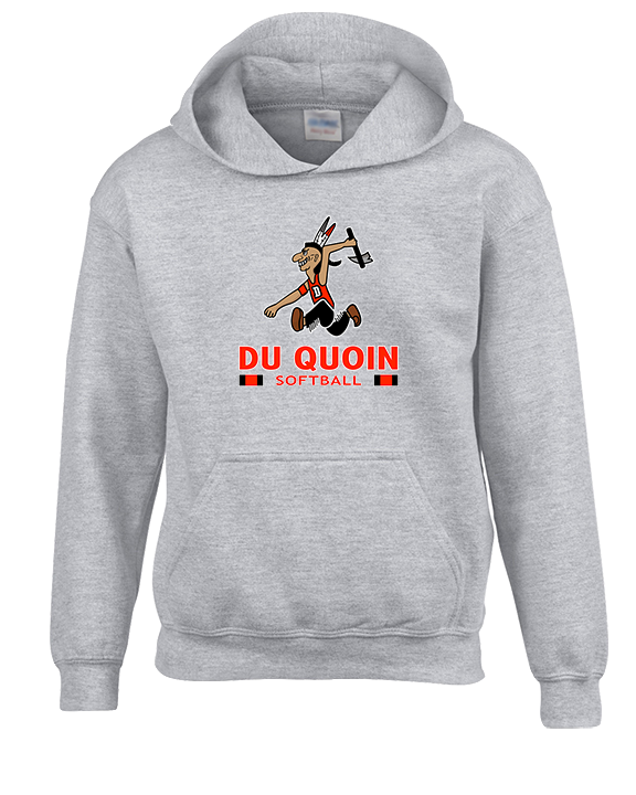 Du Quoin HS Softball Stacked - Youth Hoodie