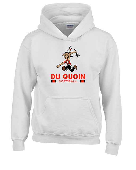 Du Quoin HS Softball Stacked - Youth Hoodie