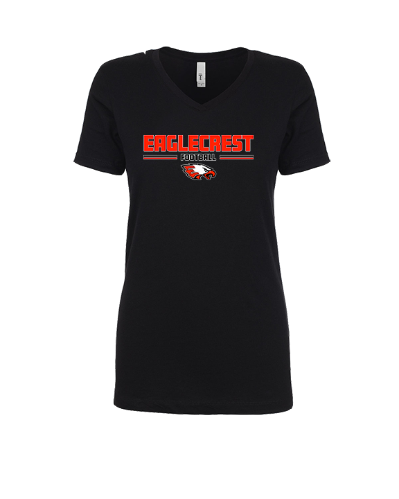 Eaglecrest HS Football Keen - Womens Vneck