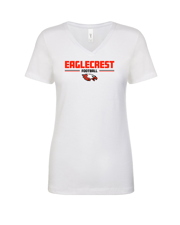 Eaglecrest HS Football Keen - Womens Vneck
