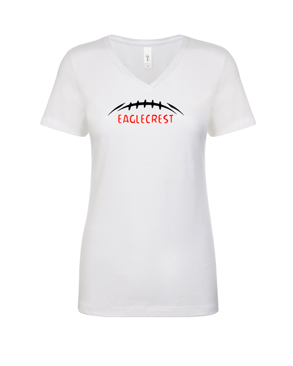 Eaglecrest HS Football Laces - Womens Vneck