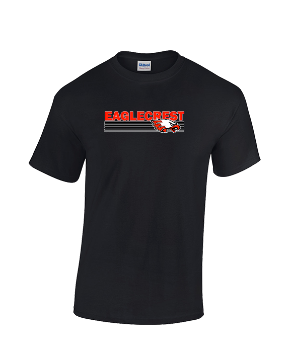 Eaglecrest HS Football Stripes - Cotton T-Shirt