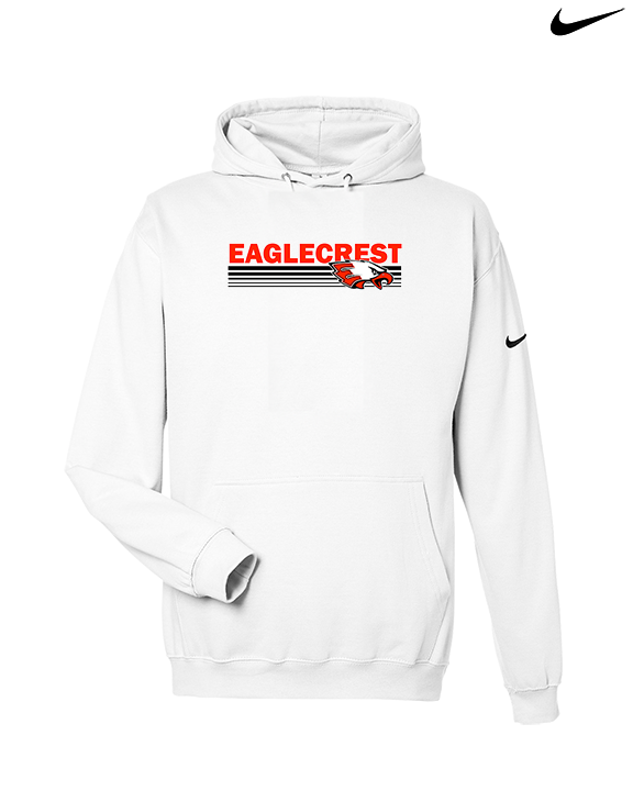 Eaglecrest HS Football Stripes - Nike Club Fleece Hoodie