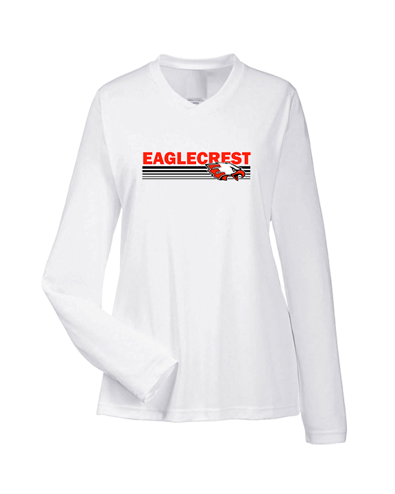 Eaglecrest HS Football Stripes - Womens Performance Longsleeve