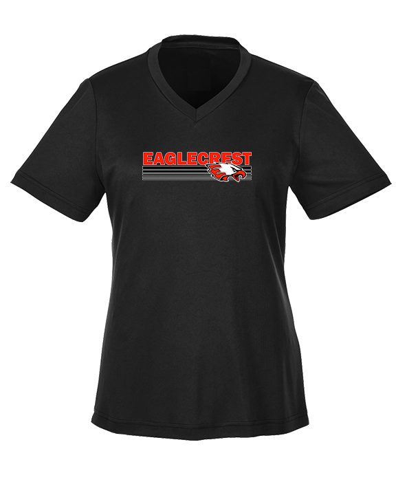 Eaglecrest HS Football Stripes - Womens Performance Shirt