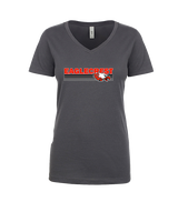 Eaglecrest HS Football Stripes - Womens Vneck