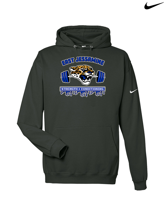 East Jessamine HS Barbell Club Logo 01 - Nike Club Fleece Hoodie