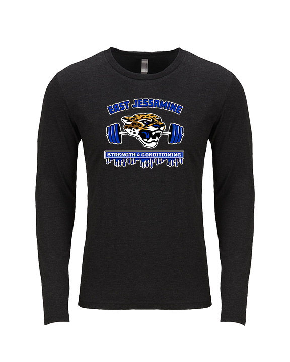 East Jessamine HS Barbell Club Logo 01 - Tri-Blend Long Sleeve