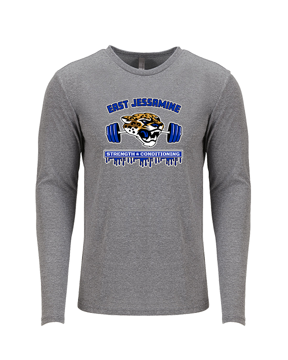 East Jessamine HS Barbell Club Logo 01 - Tri-Blend Long Sleeve