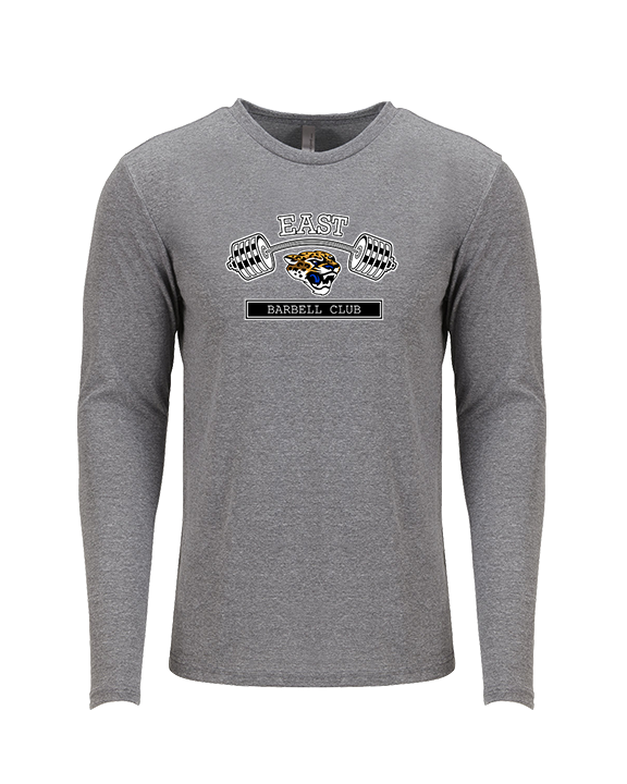 East Jessamine HS Barbell Club Logo 02 - Tri-Blend Long Sleeve