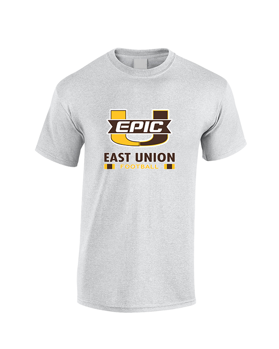 East Union HS Football Stacked - Cotton T-Shirt