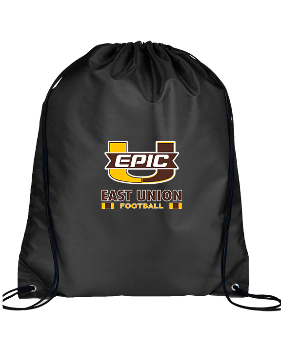East Union HS Football Stacked - Drawstring Bag