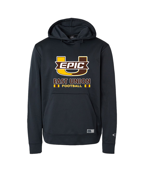 East Union HS Football Stacked - Oakley Performance Hoodie