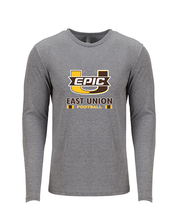 East Union HS Football Stacked - Tri-Blend Long Sleeve