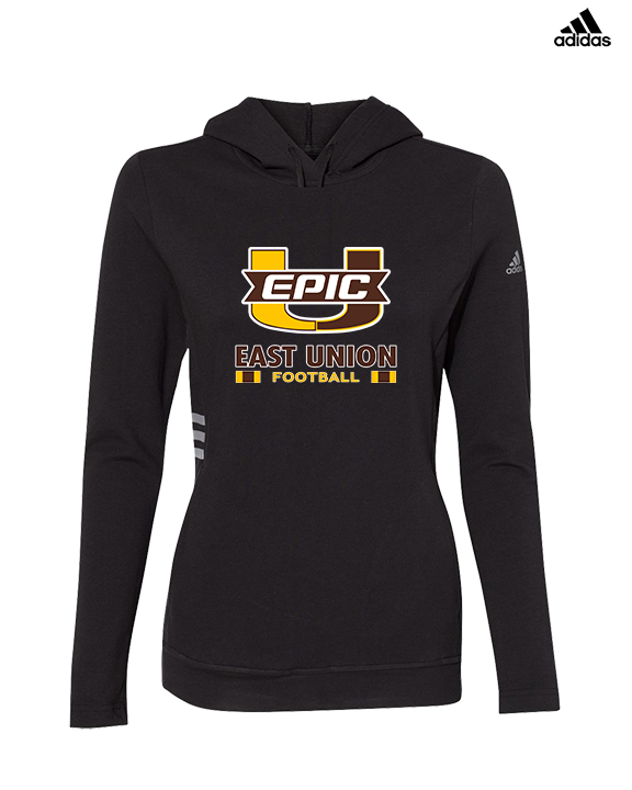 East Union HS Football Stacked - Womens Adidas Hoodie