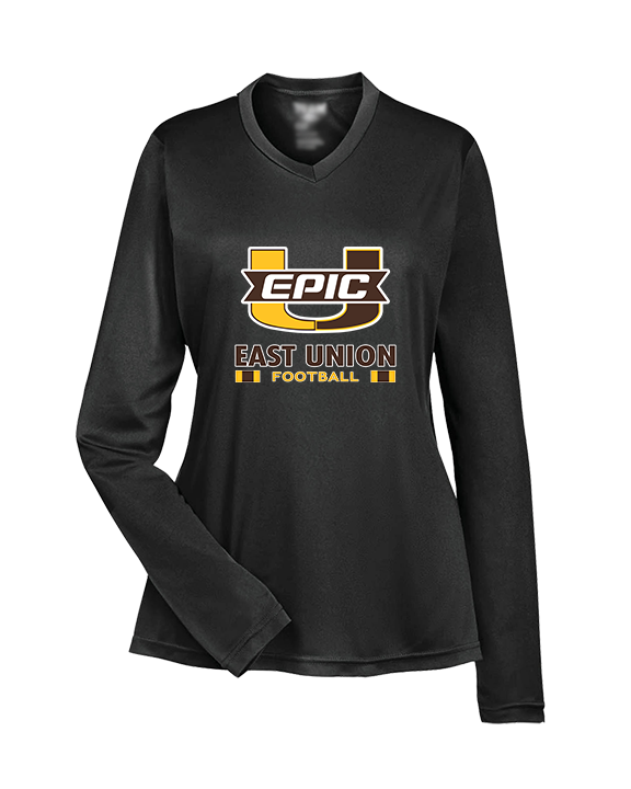 East Union HS Football Stacked - Womens Performance Longsleeve