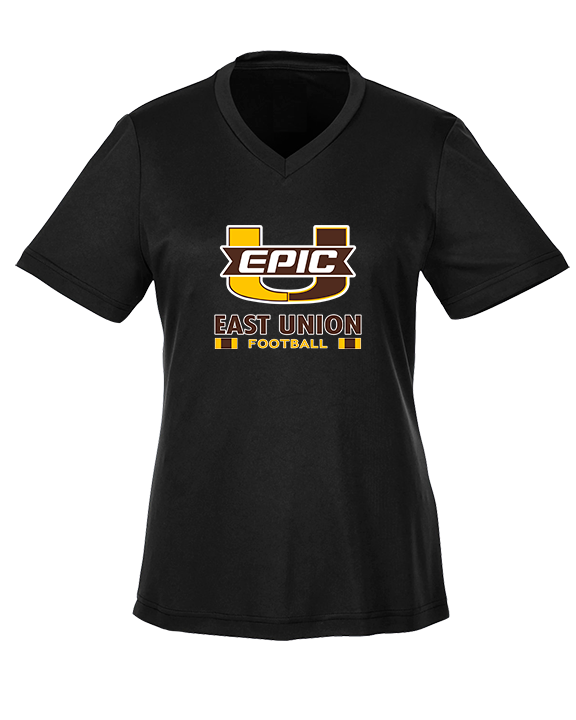 East Union HS Football Stacked - Womens Performance Shirt