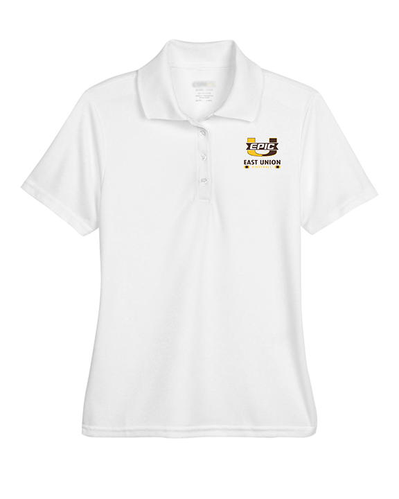 East Union HS Football Stacked - Womens Polo