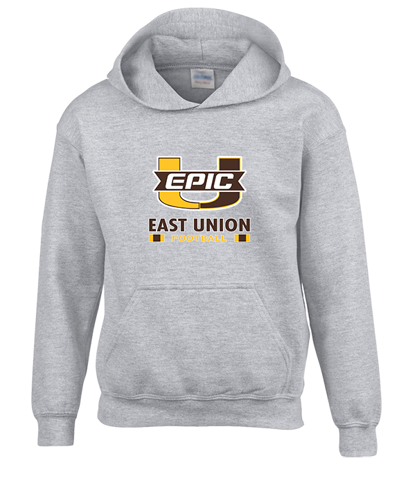 East Union HS Football Stacked - Youth Hoodie