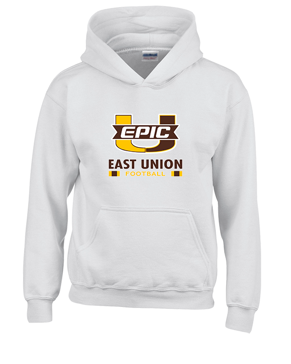 East Union HS Football Stacked - Youth Hoodie