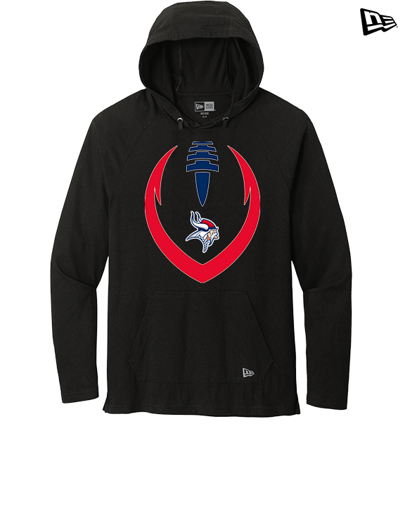 Eastern Vikings Football Full Football - New Era Tri-Blend Hoodie