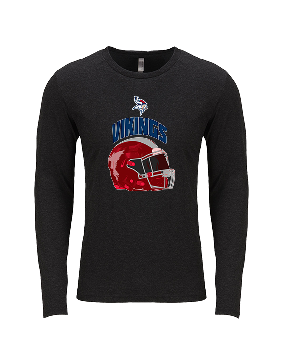 Eastern Vikings Football Helmet - Tri-Blend Long Sleeve