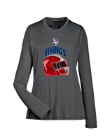 Eastern Vikings Football Helmet - Womens Performance Longsleeve