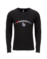 Eastern Vikings Football Laces - Tri-Blend Long Sleeve