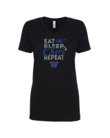 Walled Lake Eat Sleep Cheer - Women’s V-Neck