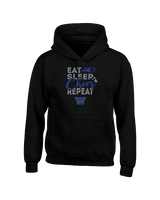 Walled Lake Eat Sleep Cheer - Youth Hoodie