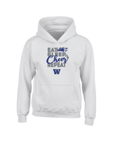 Walled Lake Eat Sleep Cheer - Youth Hoodie