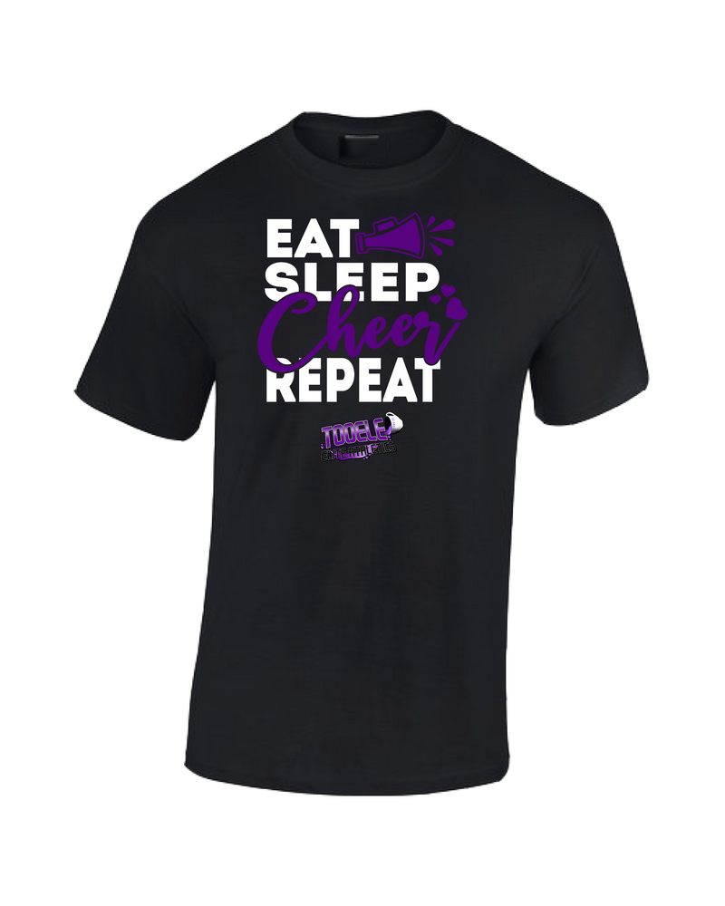 Tooele Eat Sleep Cheer - Cotton T-Shirt