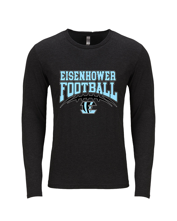 Eisenhower HS Football School Football - Tri-Blend Long Sleeve
