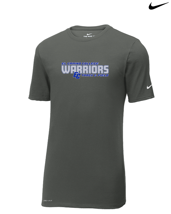 El Camino College Track & Field Bold - Mens Nike Cotton Poly Tee