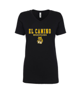 El Camino HS Wrestling Block - Womens V-Neck