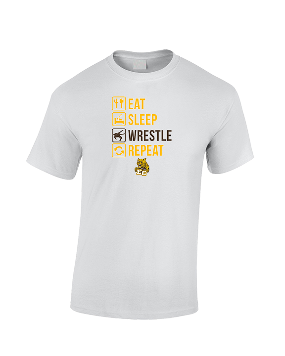 El Camino HS Wrestling Eat Sleep Wrestle - Cotton T-Shirt