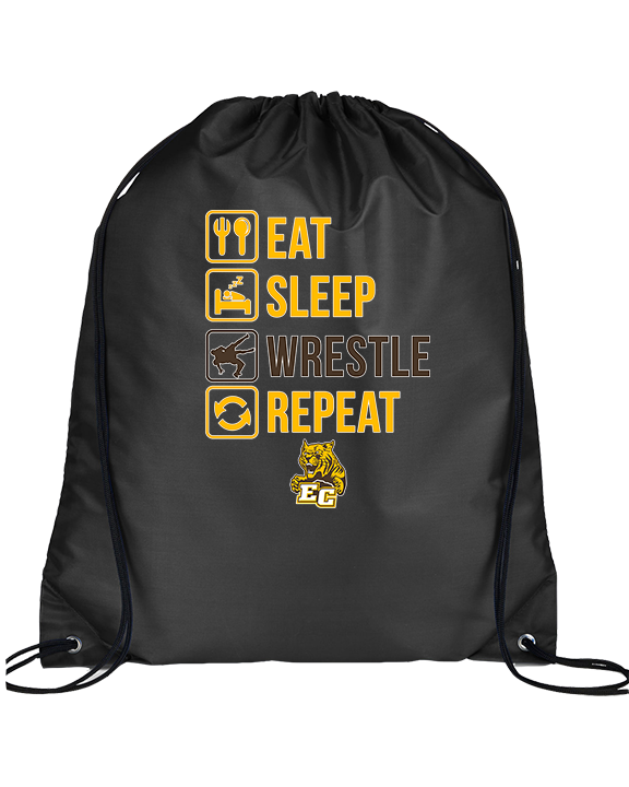 El Camino HS Wrestling Eat Sleep Wrestle - Drawstring Bag