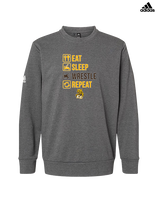 El Camino HS Wrestling Eat Sleep Wrestle - Mens Adidas Crewneck