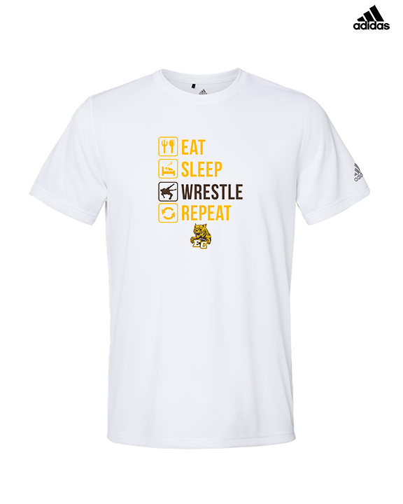 El Camino HS Wrestling Eat Sleep Wrestle - Mens Adidas Performance Shirt