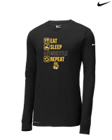 El Camino HS Wrestling Eat Sleep Wrestle - Mens Nike Longsleeve