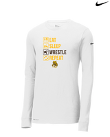 El Camino HS Wrestling Eat Sleep Wrestle - Mens Nike Longsleeve