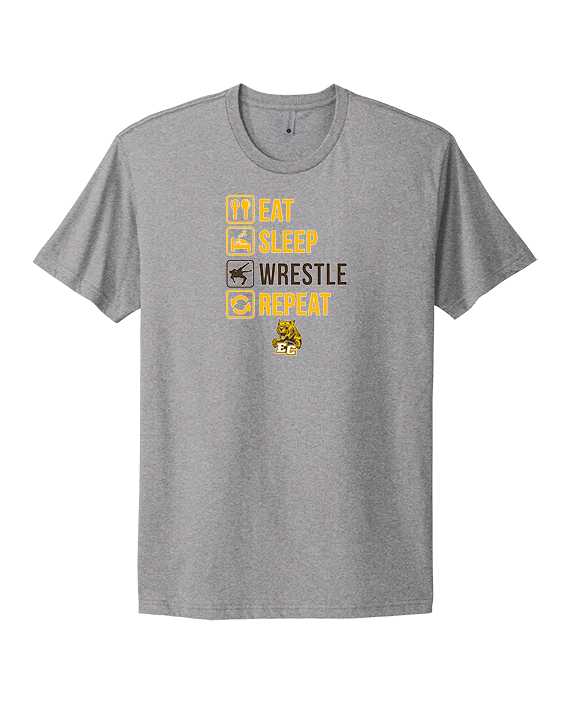 El Camino HS Wrestling Eat Sleep Wrestle - Mens Select Cotton T-Shirt