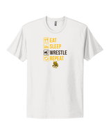 El Camino HS Wrestling Eat Sleep Wrestle - Mens Select Cotton T-Shirt